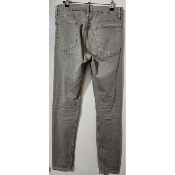 Rag & Bone Jeans Mens 30x32 Fit 2 Slim Straight Stretch Orca Gray Denim USA MADE - Picture 5 of 8
